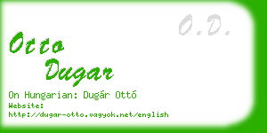 otto dugar business card